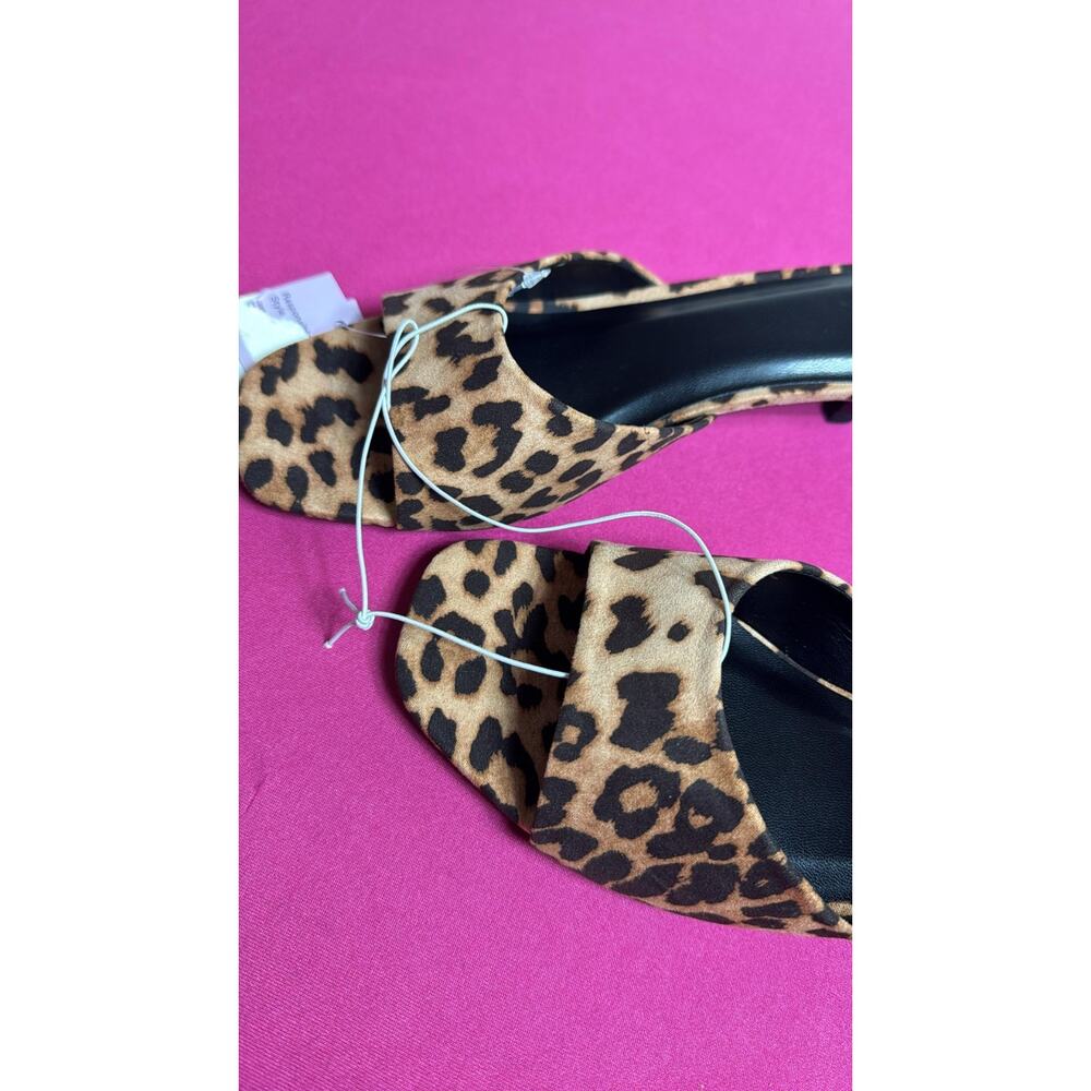 Wild Fable Leopard Print Slide Sandals Women’s Memory Foam Open Toe Size 6 - Picture 5 of 5